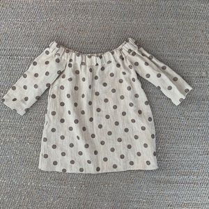 Kalmanovich polka dot off shoulder top